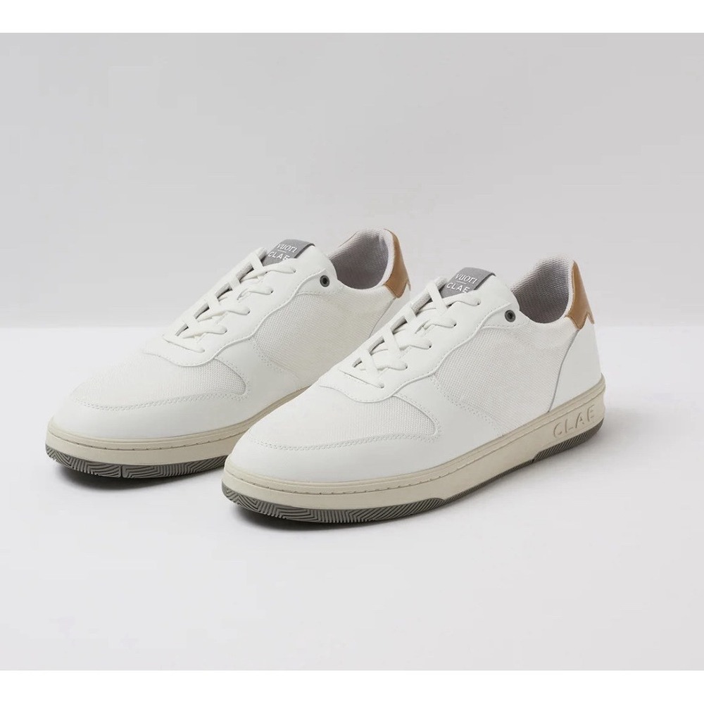 Vuori X Clae‎ Malone White Sneakers Womens 7 VS001 Tennis Pickleball Golf NIB
